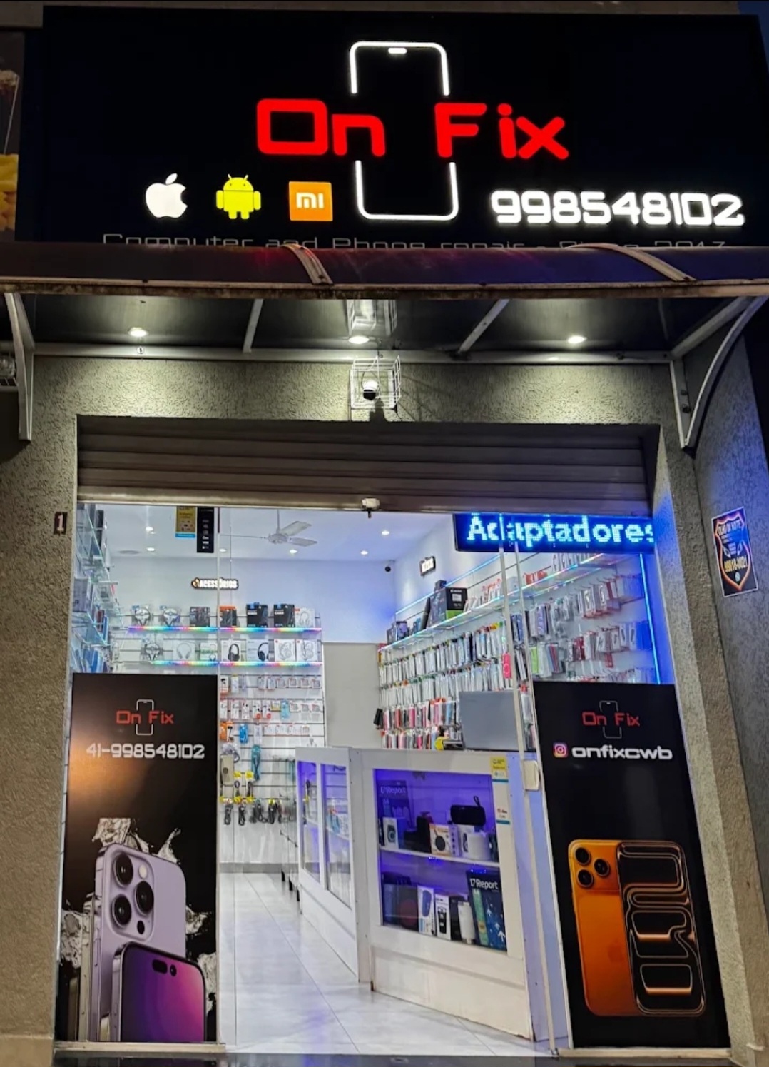 Fachada da loja OnFix na R. Luiz França, 1513, Cajuru, Curitiba